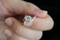 1 Carat Round Cut Solitaire Diamond Ring With Bent Sides | 14k White Gold | Engagement Ring