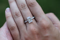 1 Carat Emerald Cut Diamond Solitaire Ring | 14k White Gold | Engagement Ring