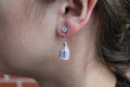 2 Carat Round Cut Diamond Money Bag Earrings | 14k White Gold