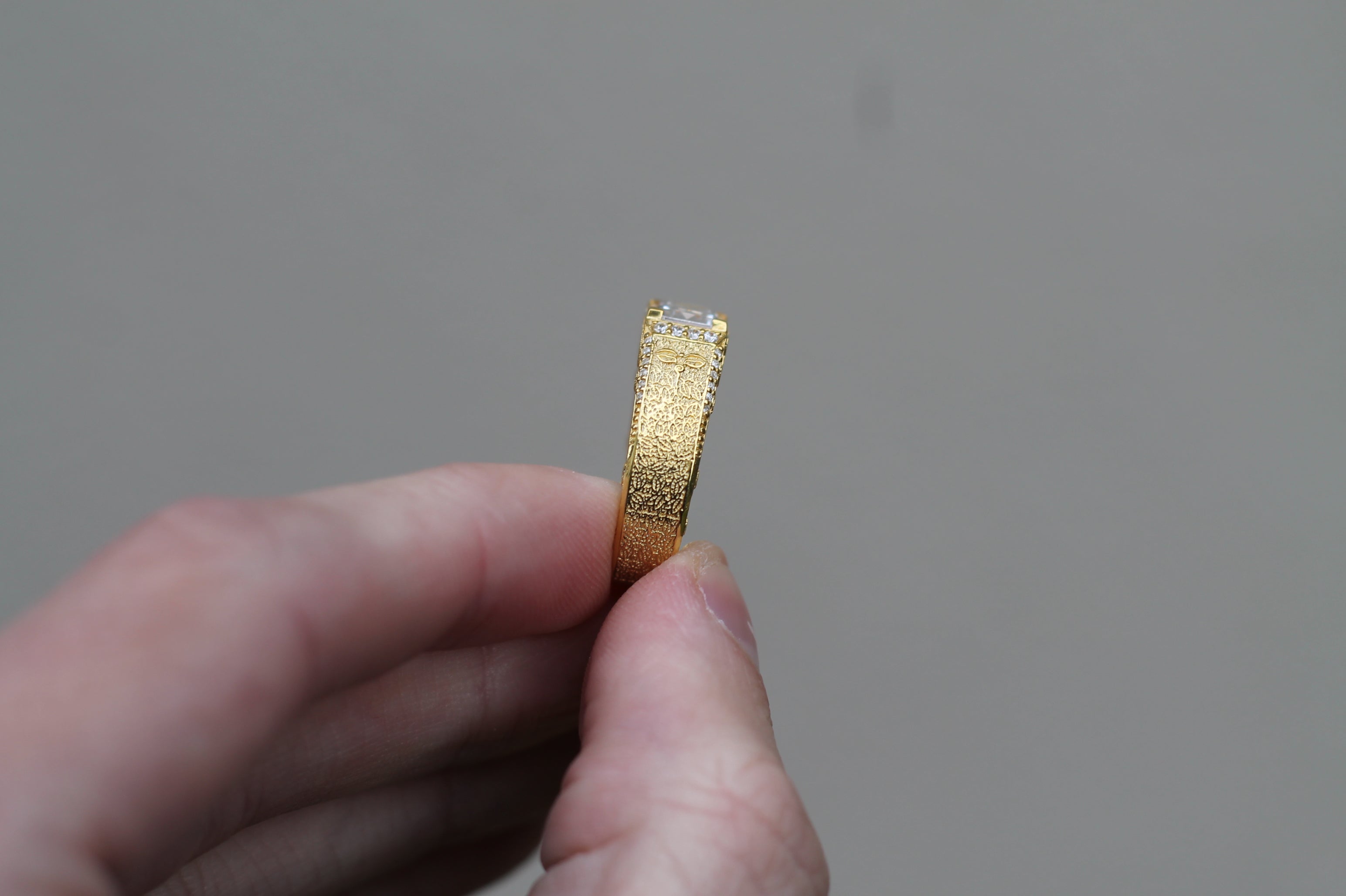 1 Carat Emerald Cut Diamond Statement Ring | 14k Yellow Gold