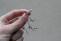 Diamond & Ruby Shards Earrings | 14k White Gold