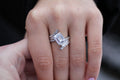 2 Carat Emerald Cut Diamond Twisted Ring | 14k White Gold | Engagement Ring