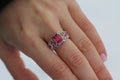 1 Carat Ruby "Magma" Ring | 14k White Gold | Statement Ring
