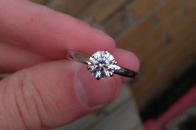 Simple 1 Carat Solitaire Diamond Ring