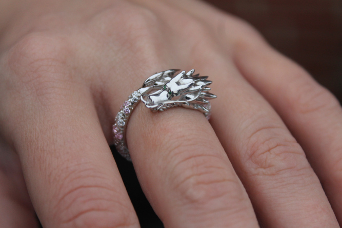 Dragon Diamond And Sapphire Ring
