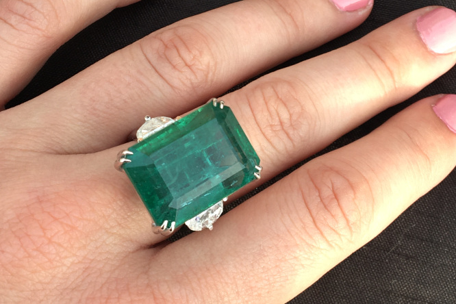 24 Carat Emerald Ring