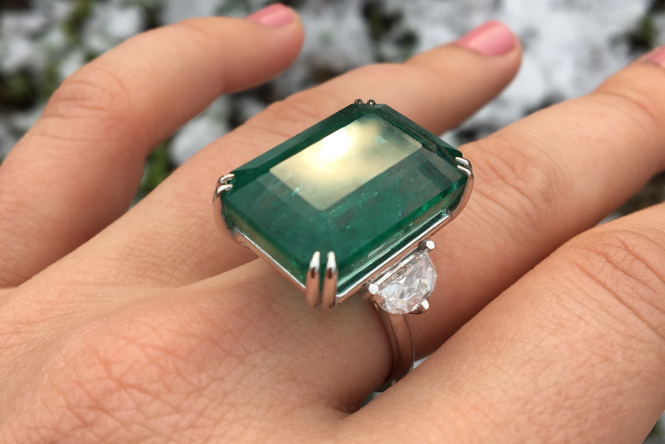 24 Carat Emerald Ring